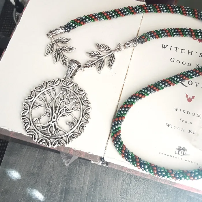 The Worthy Witch Necklaces Tree of life bead stitched necklace