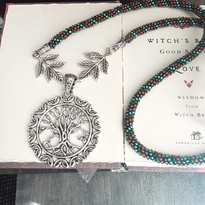The Worthy Witch Necklaces Tree of life bead stitched necklace
