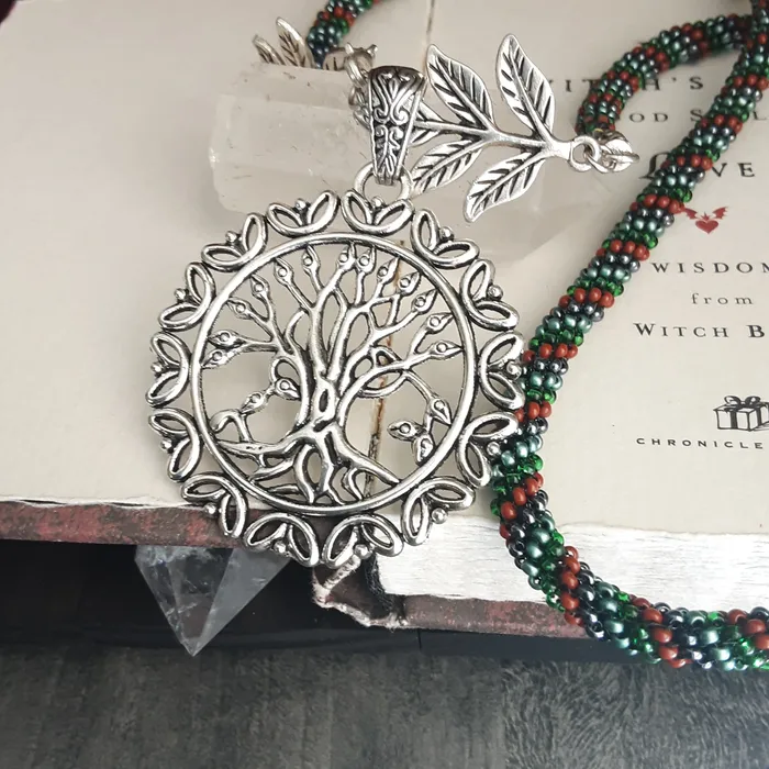 The Worthy Witch Necklaces Tree of life bead stitched necklace