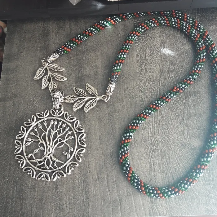 The Worthy Witch Necklaces Tree of life bead stitched necklace
