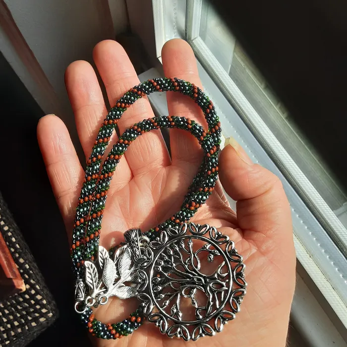 The Worthy Witch Necklaces Tree of life bead stitched necklace