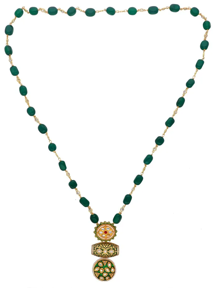 The Zoya Kundan Abstract Long Necklace Curio Cottage Necklaces The Zoya Kundan Abstract Long Necklace Curio Cottage Necklaces
