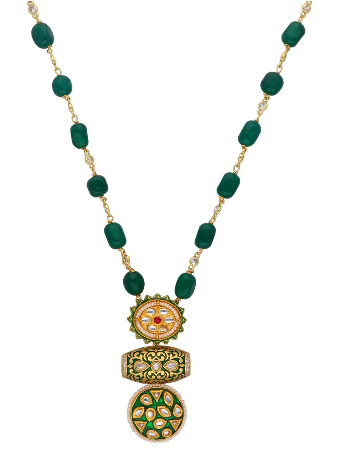 The Zoya Kundan Abstract Long Necklace Curio Cottage Necklaces The Zoya Kundan Abstract Long Necklace Curio Cottage Necklaces